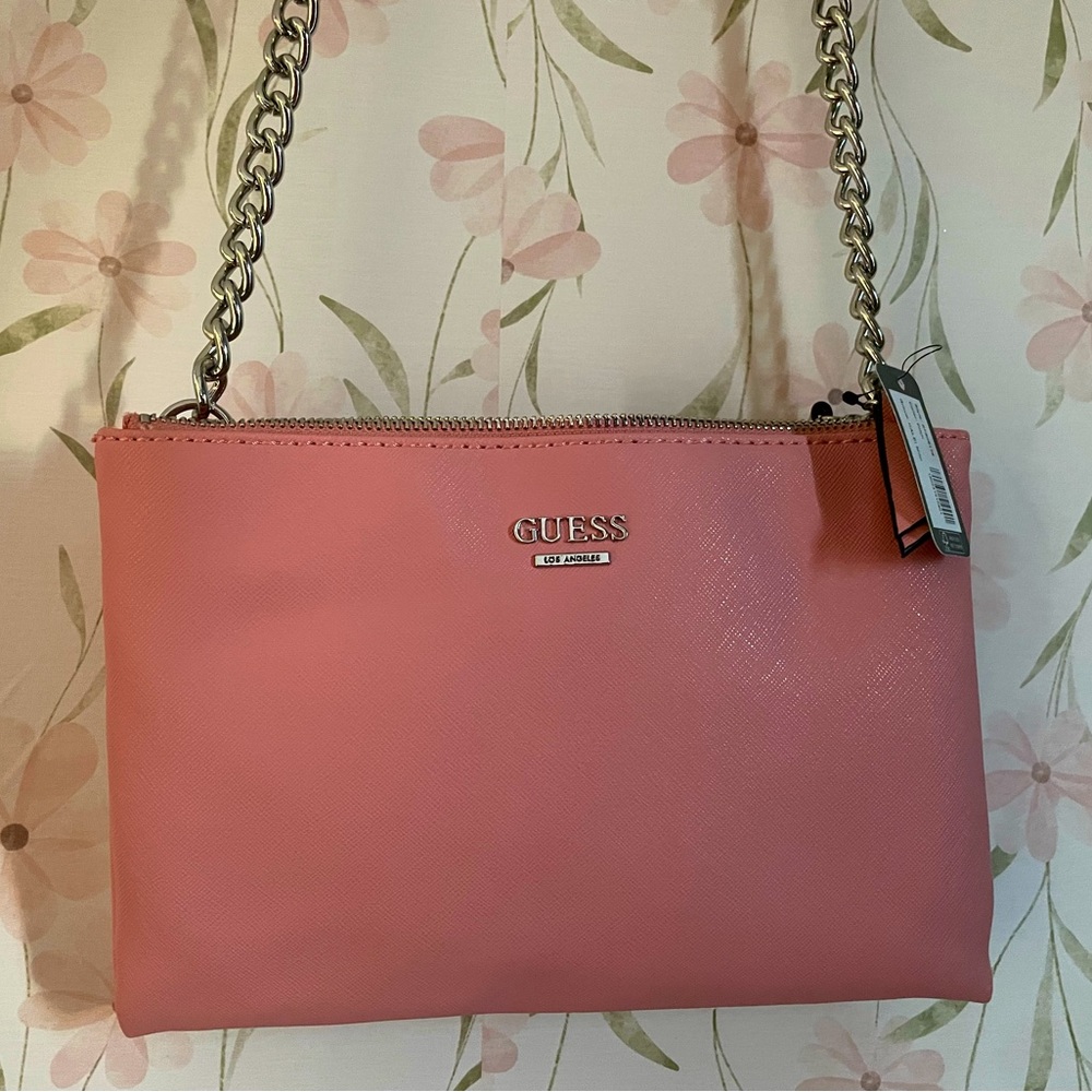 Guess Kalei Mini Pink Crossbody Bag